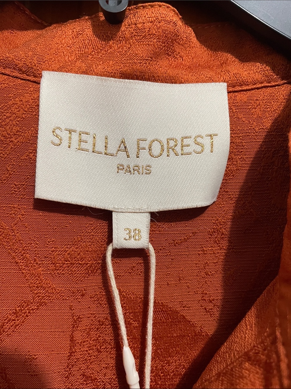 Stella Forest Rust Textured Long-Sleeve Blouse - Picture 3 of 6